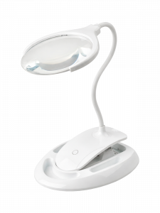 Лупа настольная с подсветкой на гибкой ноге с прищепкой 2 в 1 Орбита OT-INL51